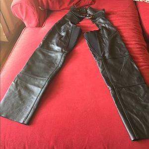 Harley Davidson women’s M leather chaps.